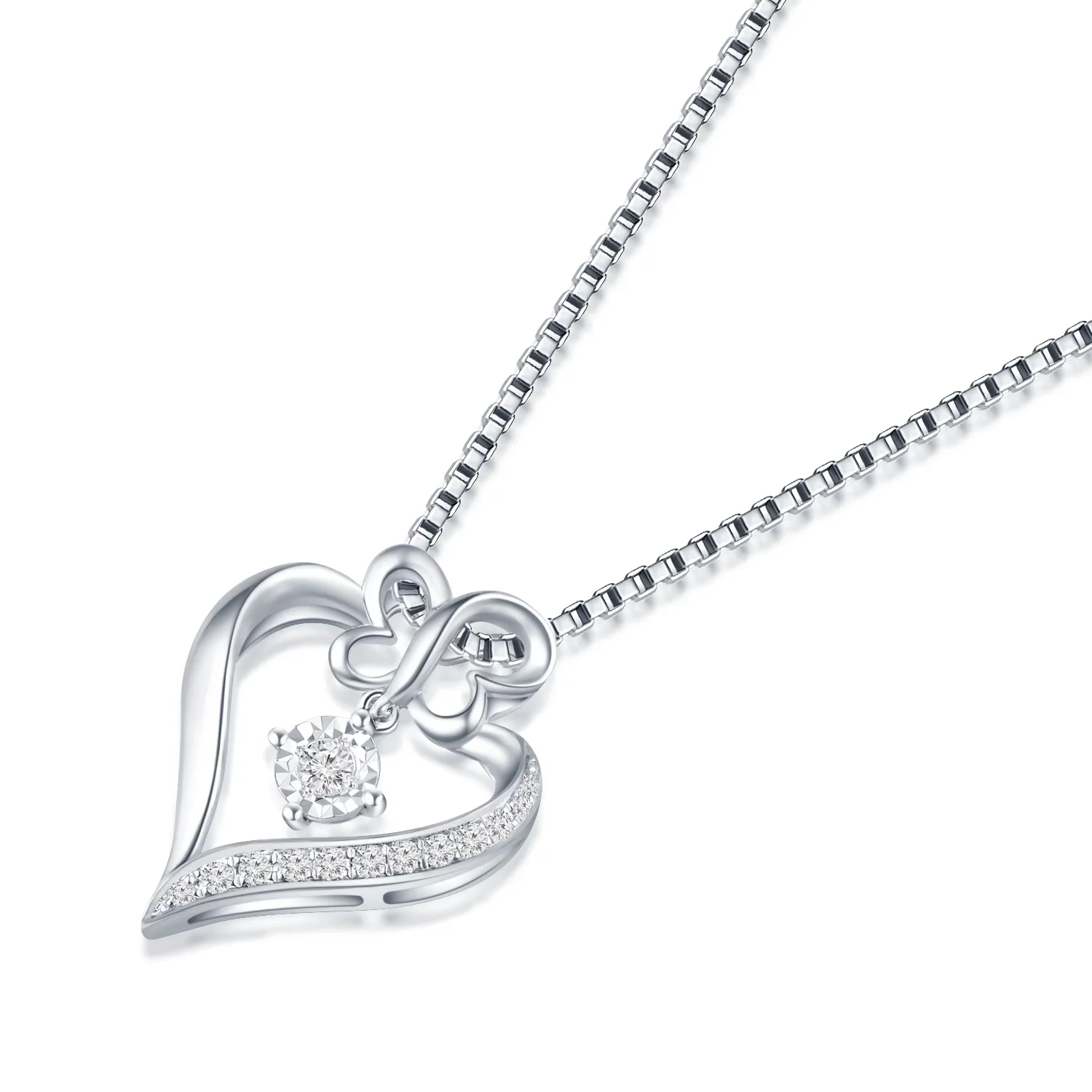 蝶恋系列 18K白金钻石吊坠（不含配链）商品编号：S11954P