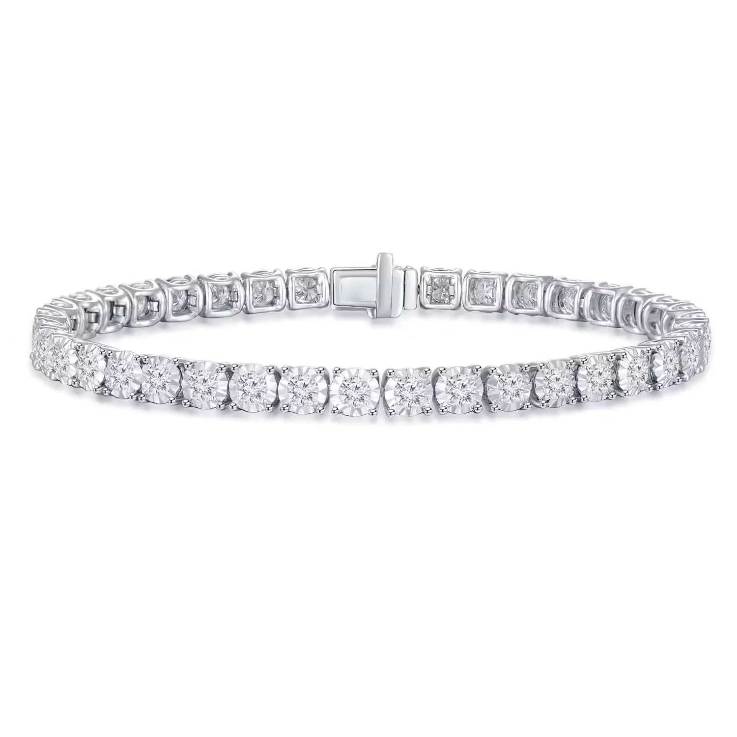 致臻光芒 18K白金全圈排钻钻石手链商品编号：P11314B