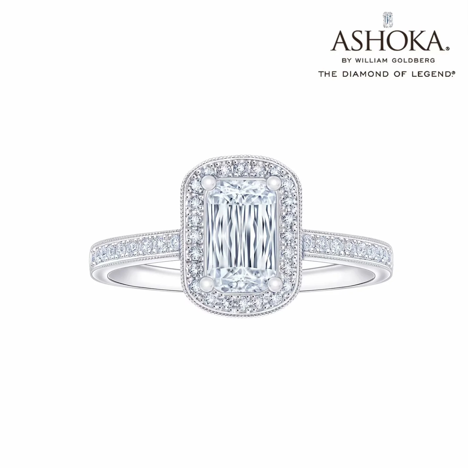 18K白金单颗粒结婚求婚钻石戒指 商品编号：L00762R