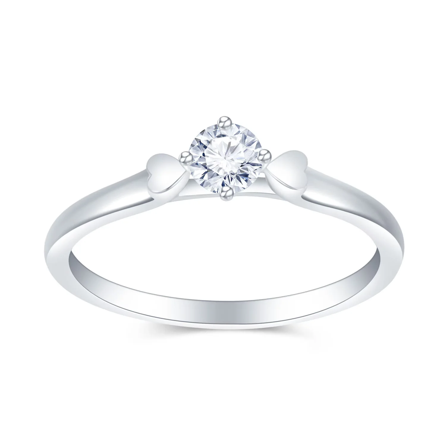 「甜蜜代号」系列 18K白金钻石戒指 商品编号：S12755R