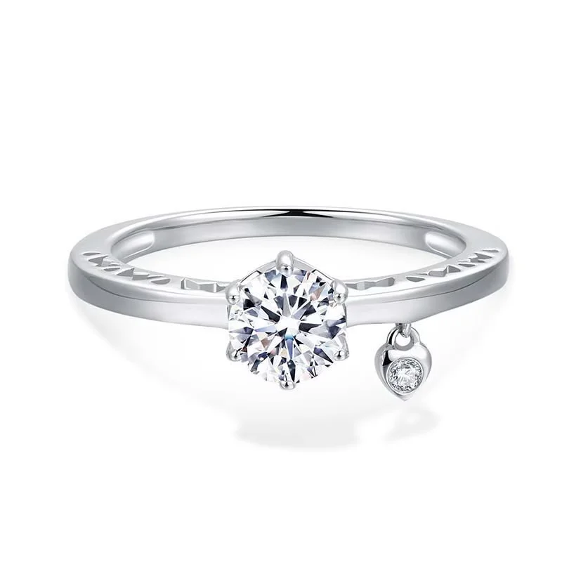 18K白金结婚求婚 钻石戒指单颗粒60分/VS1/F色 GIA证书商品编号：S10916R