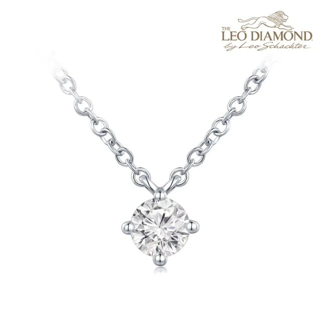The Leo Diamond18K白金 単顆粒四爪鑲 钻石项链 长度40CM 商品编号：D00944N