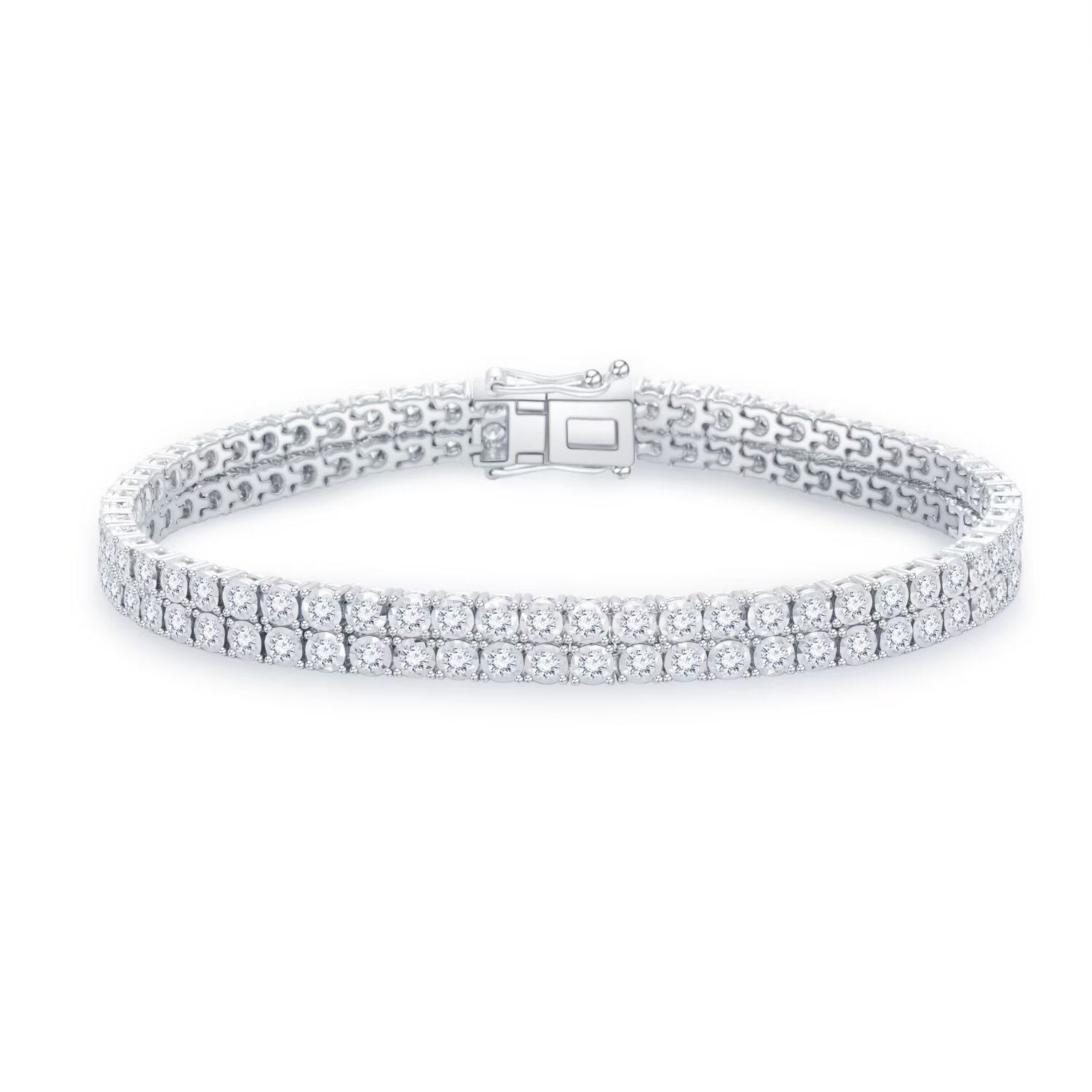 18K白金钻石手链链长16CM 商品编号：P11802B