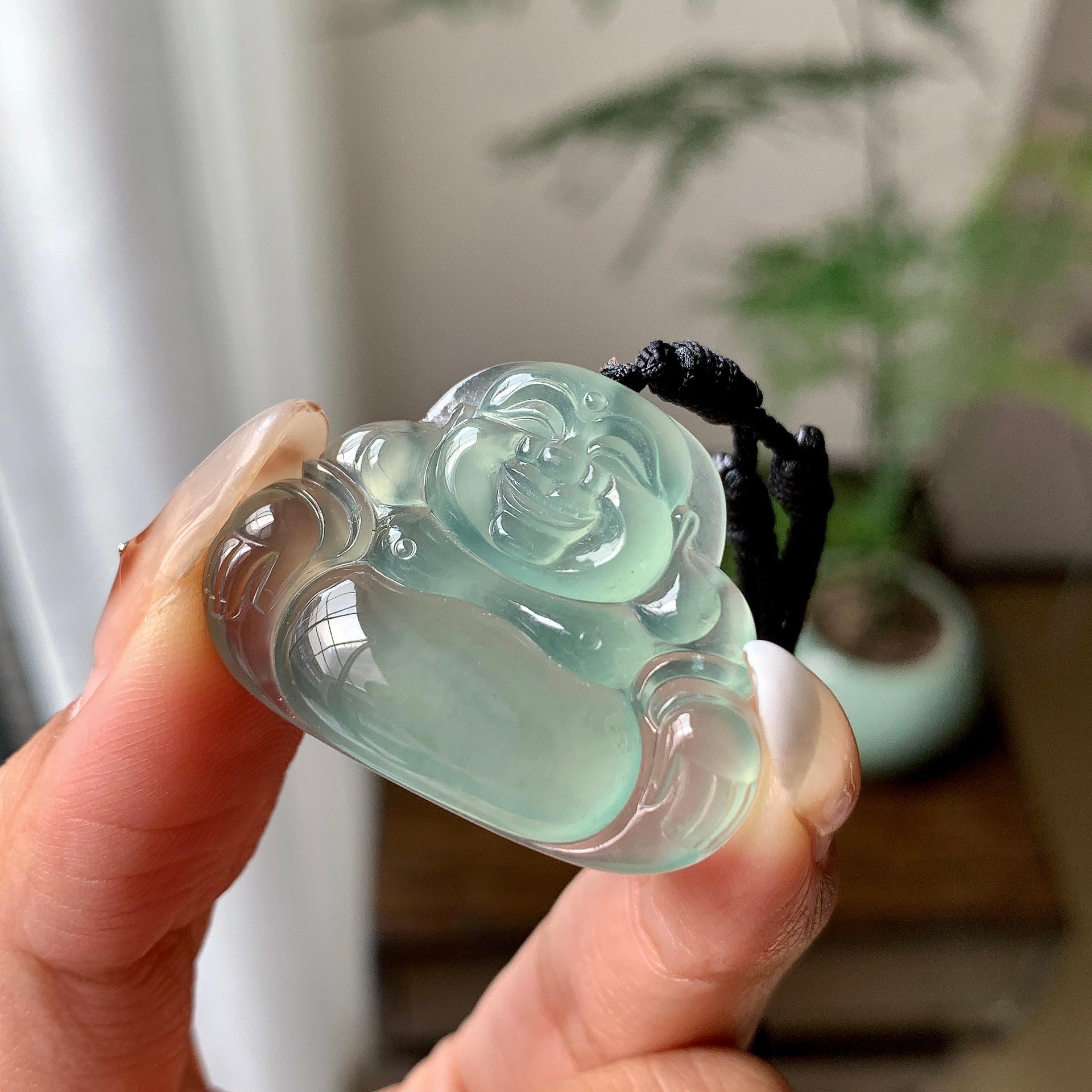 冰种晴水佛公吊坠 商品编号：yc272094