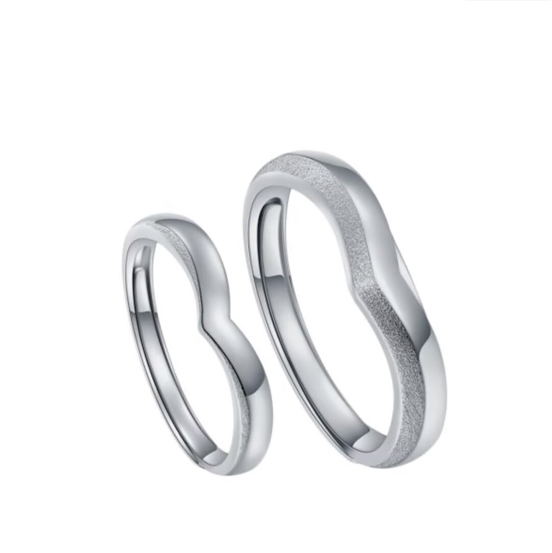 Pt950铂金活口情侣对戒 商品编号：APV900235