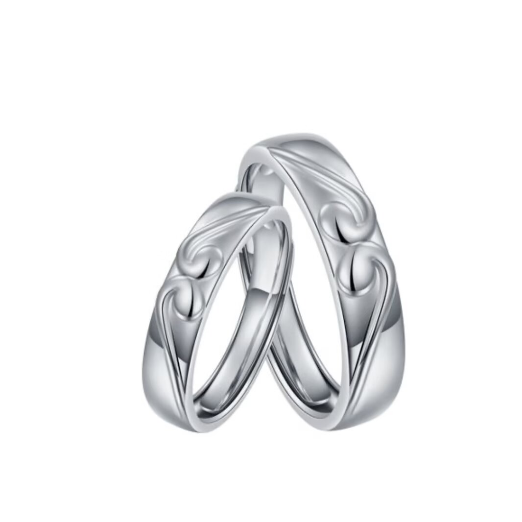 Pt950铂金活口情侣对戒 商品编号：APV900240