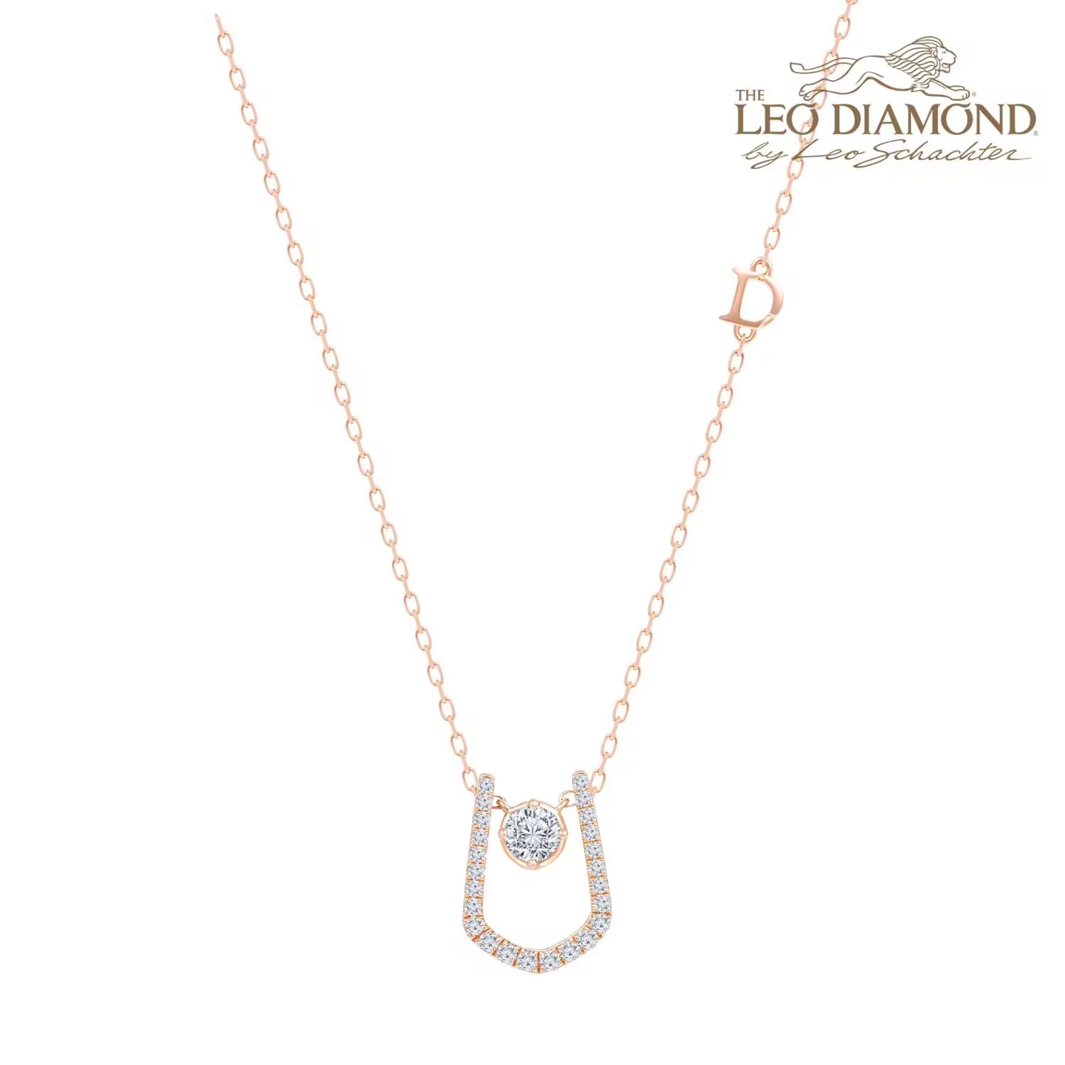 The Leo Diamond Waves of Loves 18K玫瑰金钻石项链 商品编号：LO4743N