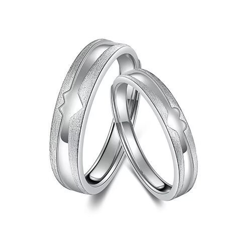Pt950铂金活口情侣对戒 商品编号：APV900308