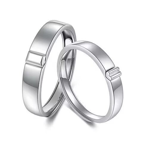 Pt950铂金活口情侣对戒 商品编号：APV900319