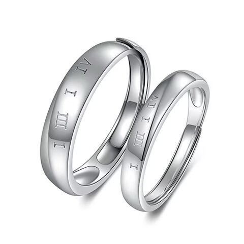 Pt950铂金活口情侣对戒 商品编号：APV900303