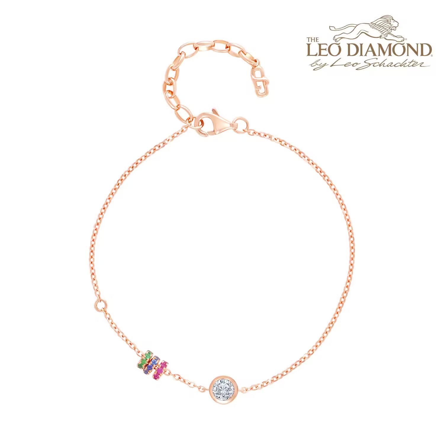 The Leo Diamond 18K金钻石/蓝宝石/半宝石手链16.5CM 商品编号：NO5013B