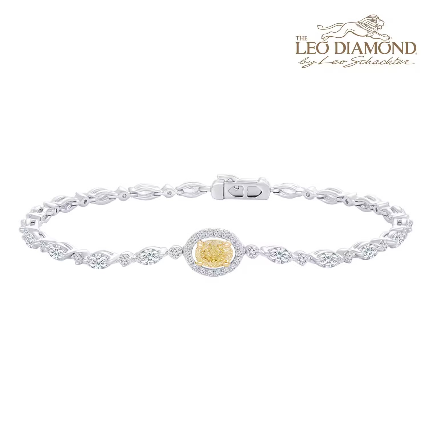 The Leo Diamond 18K金钻石黄钻 石手链 16.5CM 商品编号：L04812B