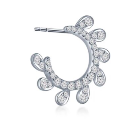 18K白金爱的魔力系列钻石单耳钉（单只）商品编号： J14733L