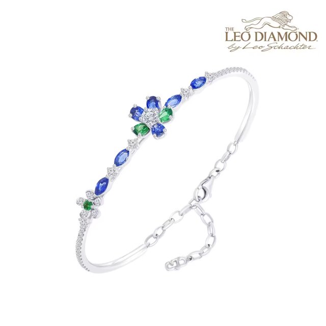 The Leo Diamond「Floral Fairy」18K金钻石/蓝宝石/半宝石戒手镯 商品编号：S12827A
