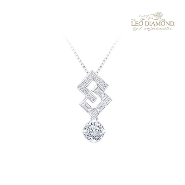 The Leo Diamond 18K白金异形钻拼镶钻石吊坠（不含配链）商品编号：N04388P