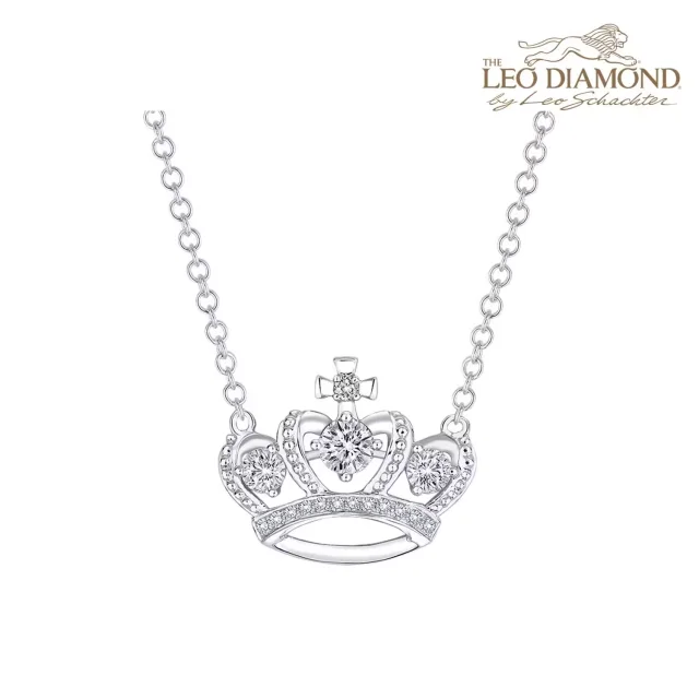 The Leo Diamond  皇冠系列 18K白金钻石项链 总长40CM 商品编号：S07501N