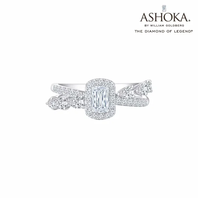 18K白金 单颗粒群镶款钻石戒指手寸13号 商品编号：N04326R